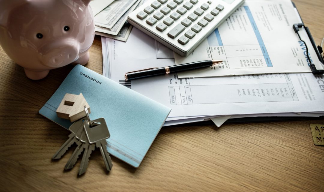 Flat lay of real estate concept